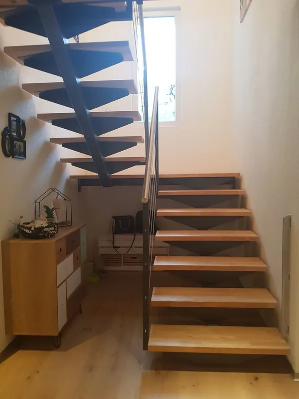 Escalier bois métal - 0