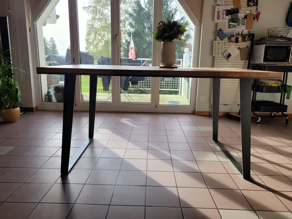 Table bois métal - 0