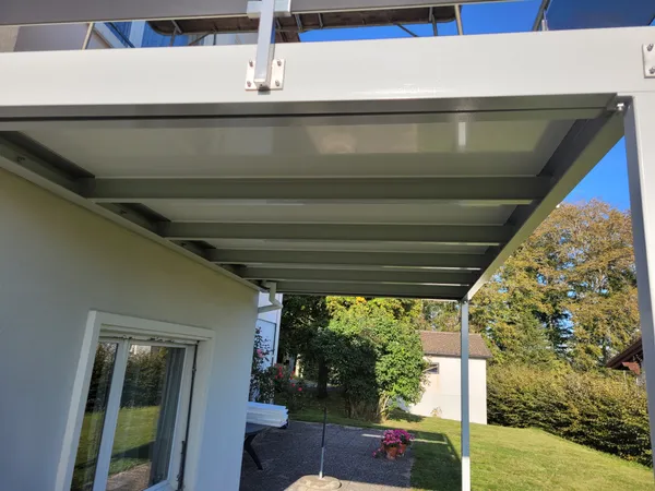 Balcon, barrière inox brossé et verre - 1