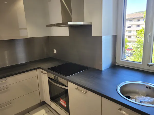 Crédence de cuisine en inox brossé - 0