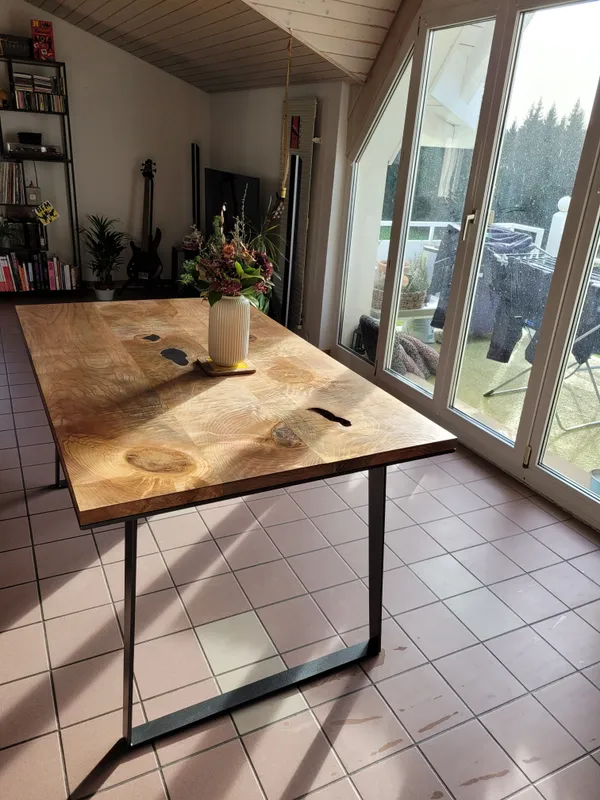 Table bois métal - 2