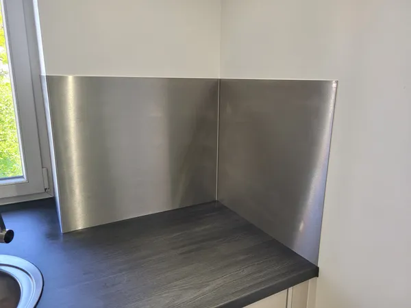 Crédence de cuisine en inox brossé - 1