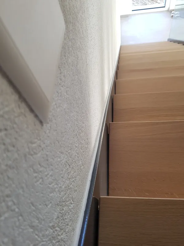 escalier bois, métal et verre - 1